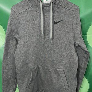 NIKE Women’s Dri Fit Standard Fit hoodie in DK HEATHER GREY sz M - GUC